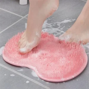 Silicone Foot Scrubber Mat for Shower – Large 30x23cm Non-Slip Massage Mat with Soft Bristles, Exfoliating Foot Cleaner for Bathroom, Improves Circulation & Relaxation