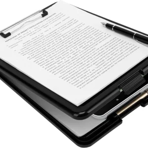 Foldable A4 Clipboard with Storage & Pen Slot for Office, School, Travel – Organizer Box for Students, Teachers, Nurses & Professionals