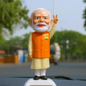 Solar Powered PM Narendra Modi Ji Idol Statue for Car Dashboard | Hand & Body Shaking Accessories for Home & Table Decor
